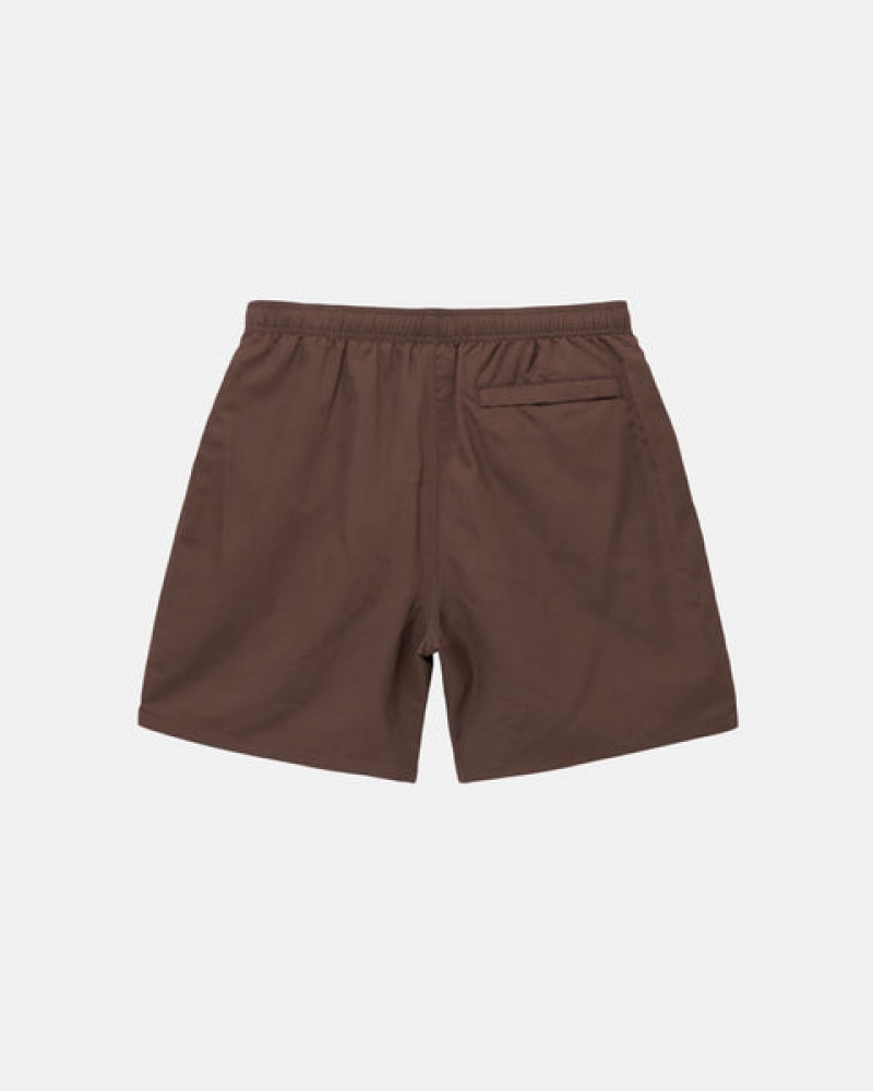 Coffee Men's Stussy Big Basic Water Short Swimwear Philippines | CGB-1289