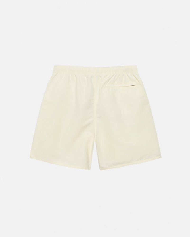 Cream Men's Stussy Big Basic Water Short Swimwear Philippines | HNU-2917