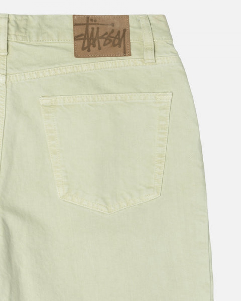 Cream Men's Stussy Double Dye Big 'Ol Jeans Pants Philippines | YYC-7734