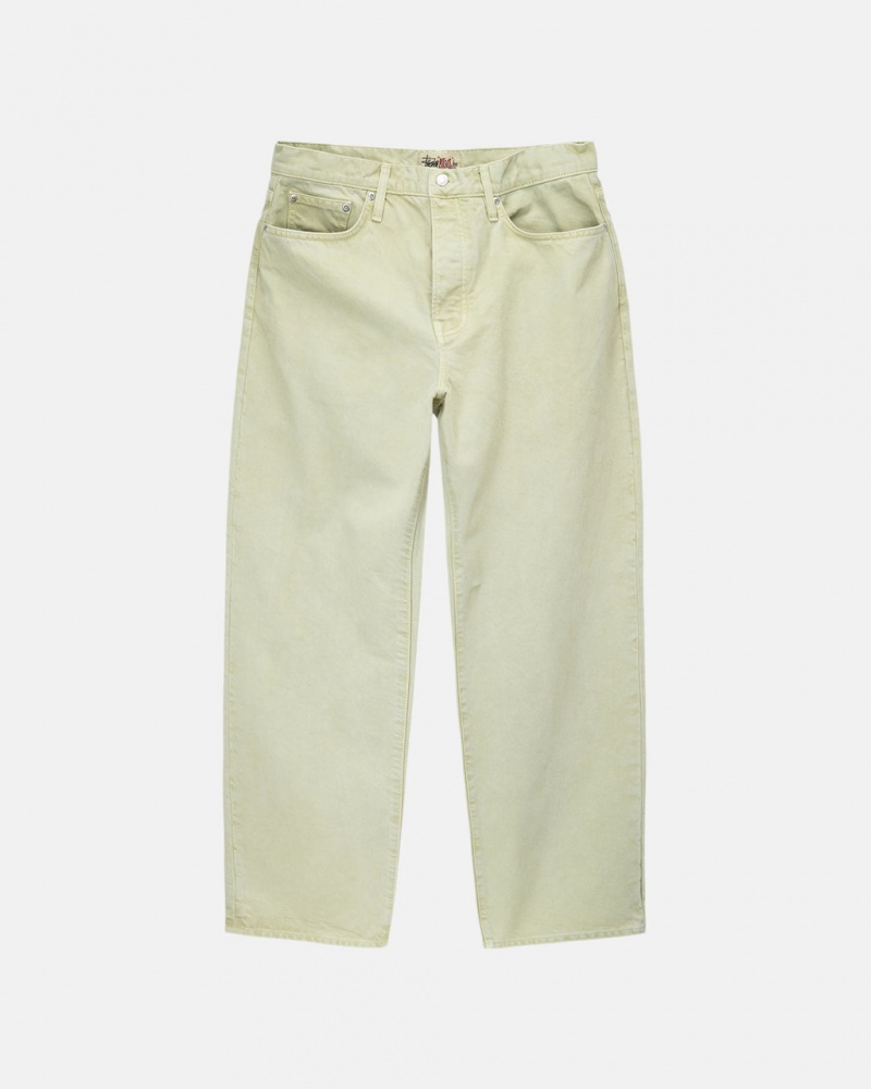 Cream Men\'s Stussy Double Dye Big \'Ol Jeans Pants Philippines | YYC-7734