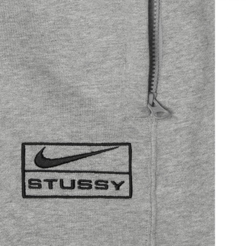 Dark Grey Men's Stussy Fleece Pant Sweatpants Philippines | PVQ-3311