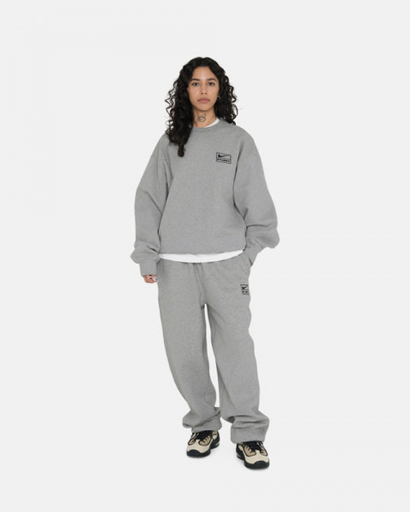 Dark Grey Men's Stussy Fleece Pant Sweatpants Philippines | PVQ-3311