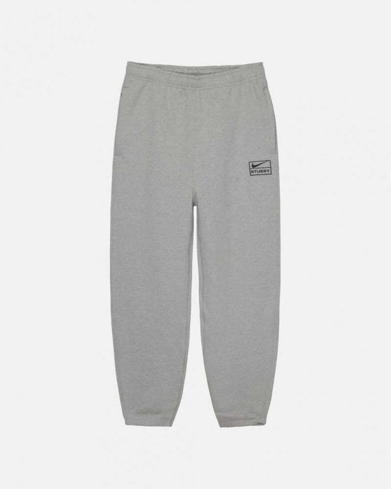 Dark Grey Men\'s Stussy Fleece Pant Sweatpants Philippines | PVQ-3311