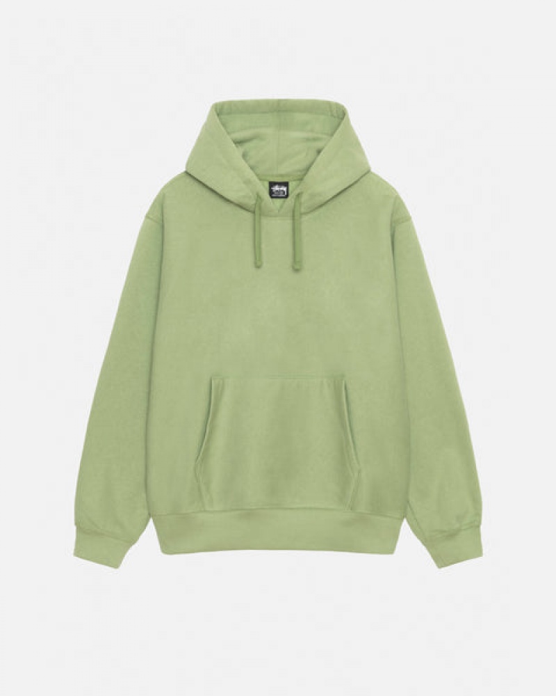 Green Men's Stussy Back Hood Applique Hood Sweatshirts Philippines | TKG-5922