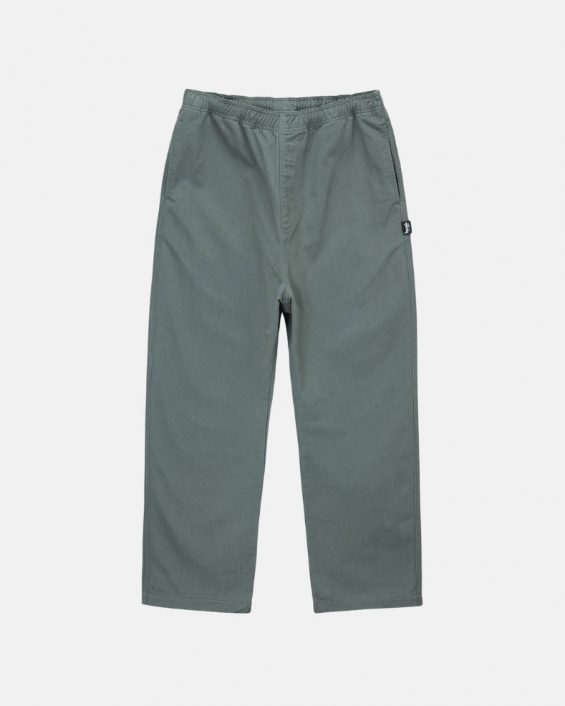 Green Men\'s Stussy Brushed Beach Pants Philippines | SAI-8597