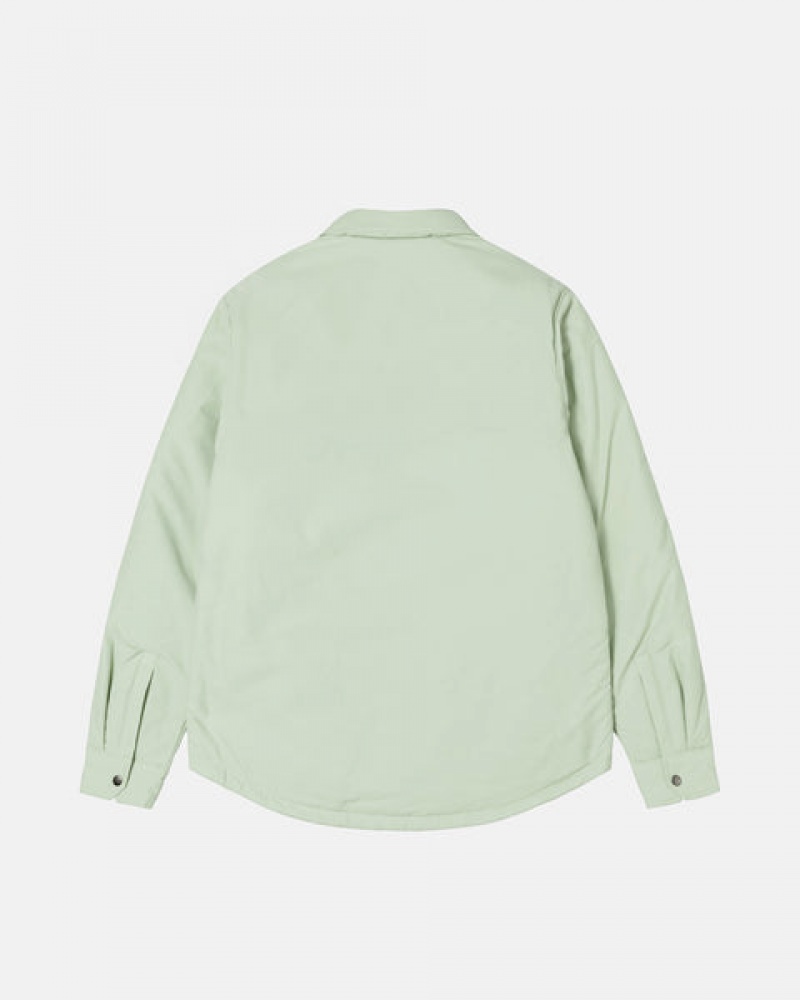 Green Men's Stussy Padded Tech Over Shirts Philippines | OYX-6015