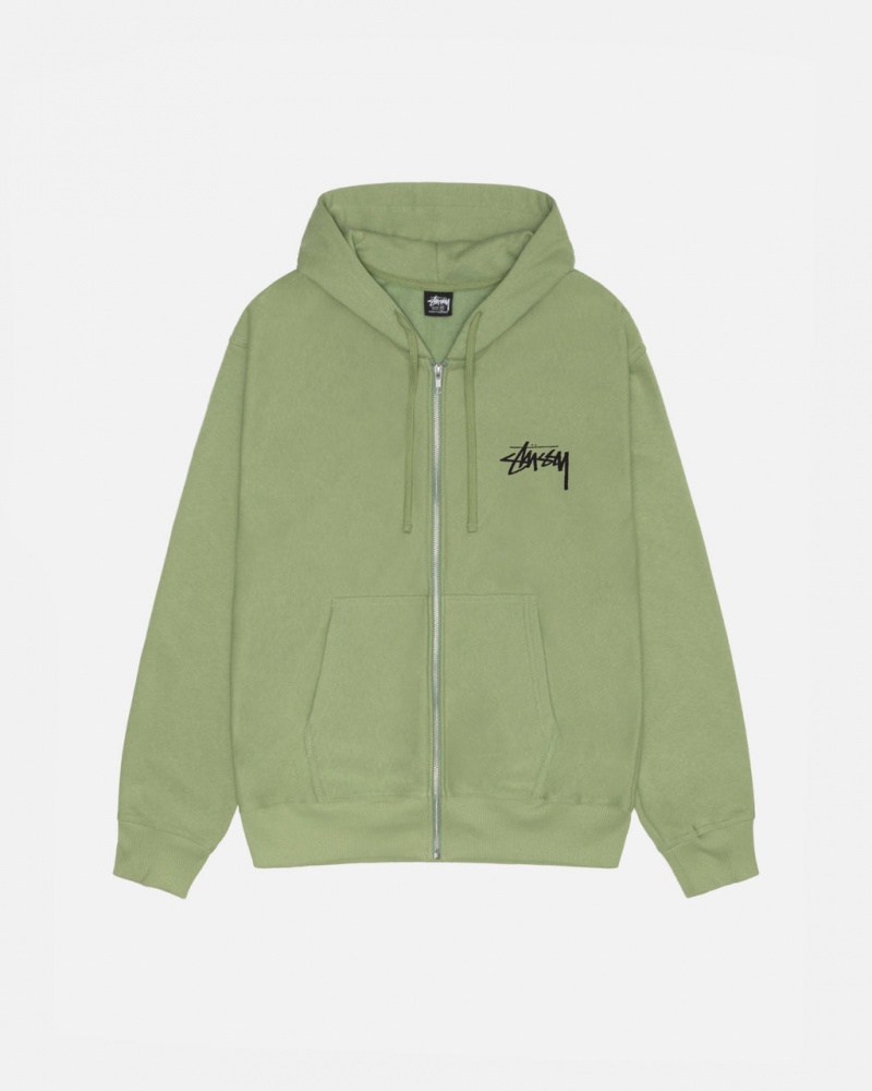 Green Men\'s Stussy Skate Tough Zip Hoodie Philippines | NXC-0871