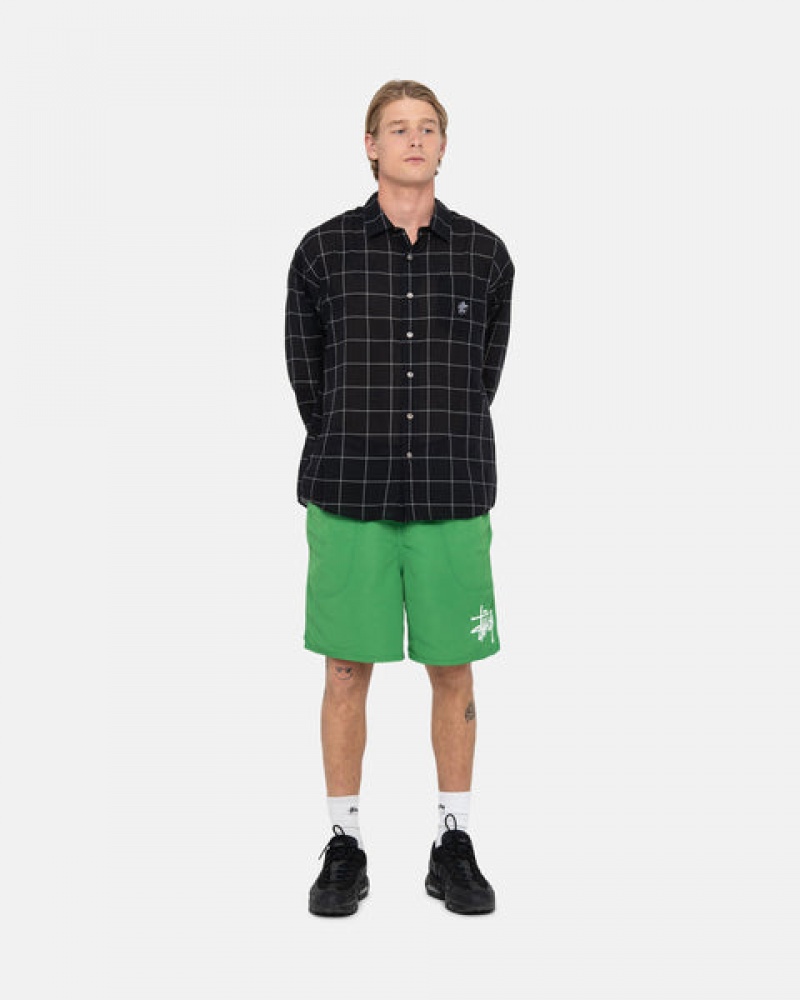 Green Men's Stussy Water Short Big Basic Shorts Philippines | LBZ-1682