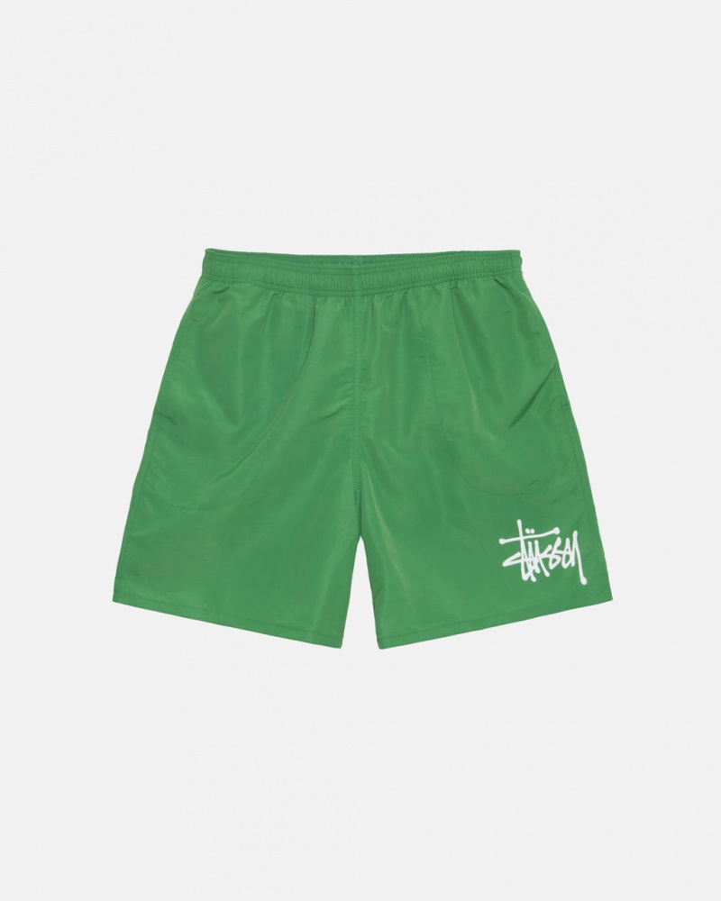 Green Men\'s Stussy Water Short Big Basic Shorts Philippines | LBZ-1682