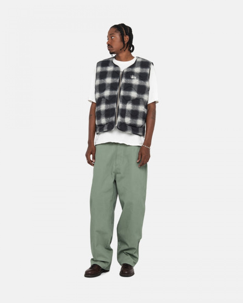 Green Men's Stussy Workgear Trouser Twill Pants Philippines | KCD-7497