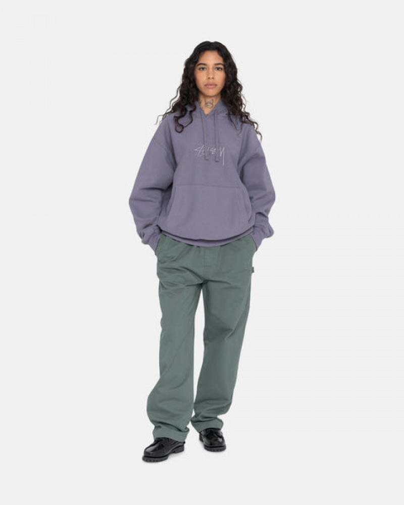 Green Women's Stussy Brushed Beach Pants Philippines | TMV-8460