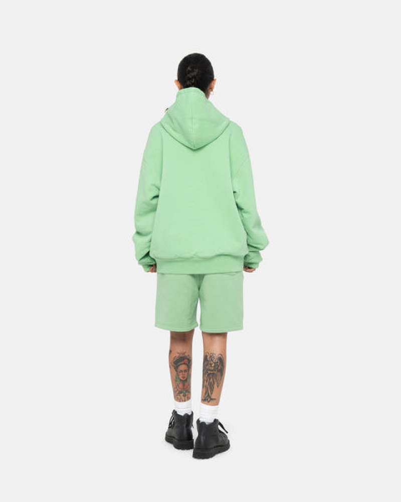 Green Women's Stussy Stock Logo Sweatshorts Philippines | HOA-4234