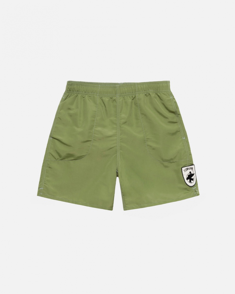 Green Women\'s Stussy Surfman Patch Water Short Swimwear Philippines | PFM-0551