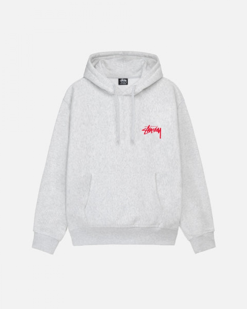 Grey Men's Stussy Skate Tough Hoodie Philippines | VHL-0736