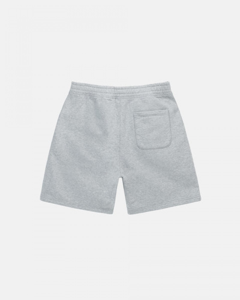 Grey Men's Stussy Stock Logo Sweat Short Sweatshorts Philippines | NLJ-1903