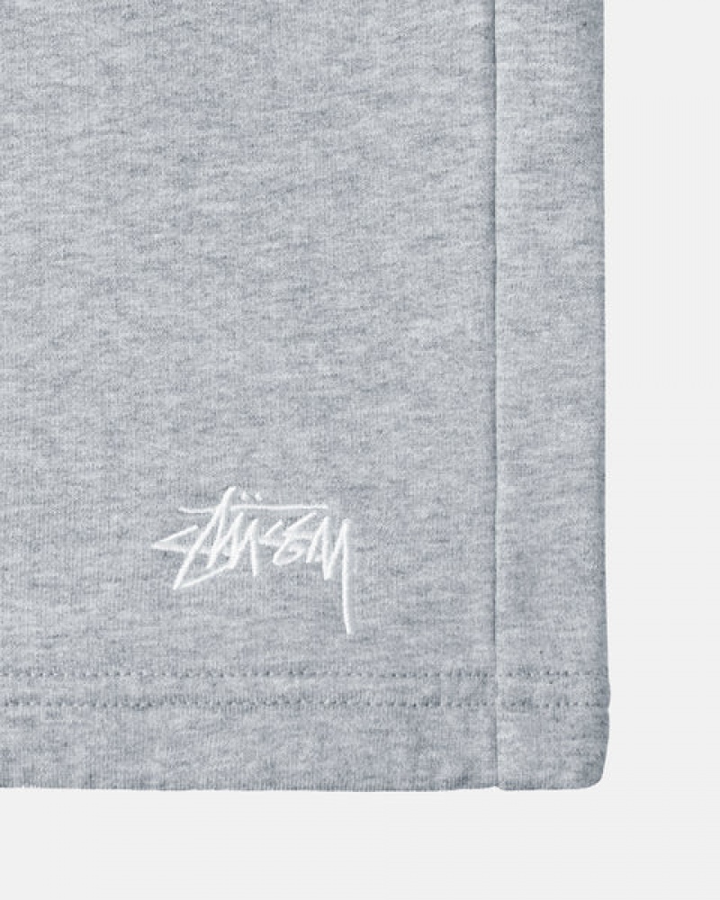 Grey Men's Stussy Stock Logo Sweat Short Sweatshorts Philippines | NLJ-1903