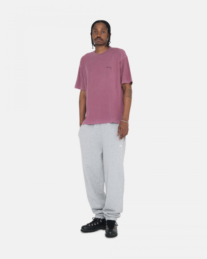 Grey Men's Stussy Stock Logo Sweatpants Philippines | TUL-4512