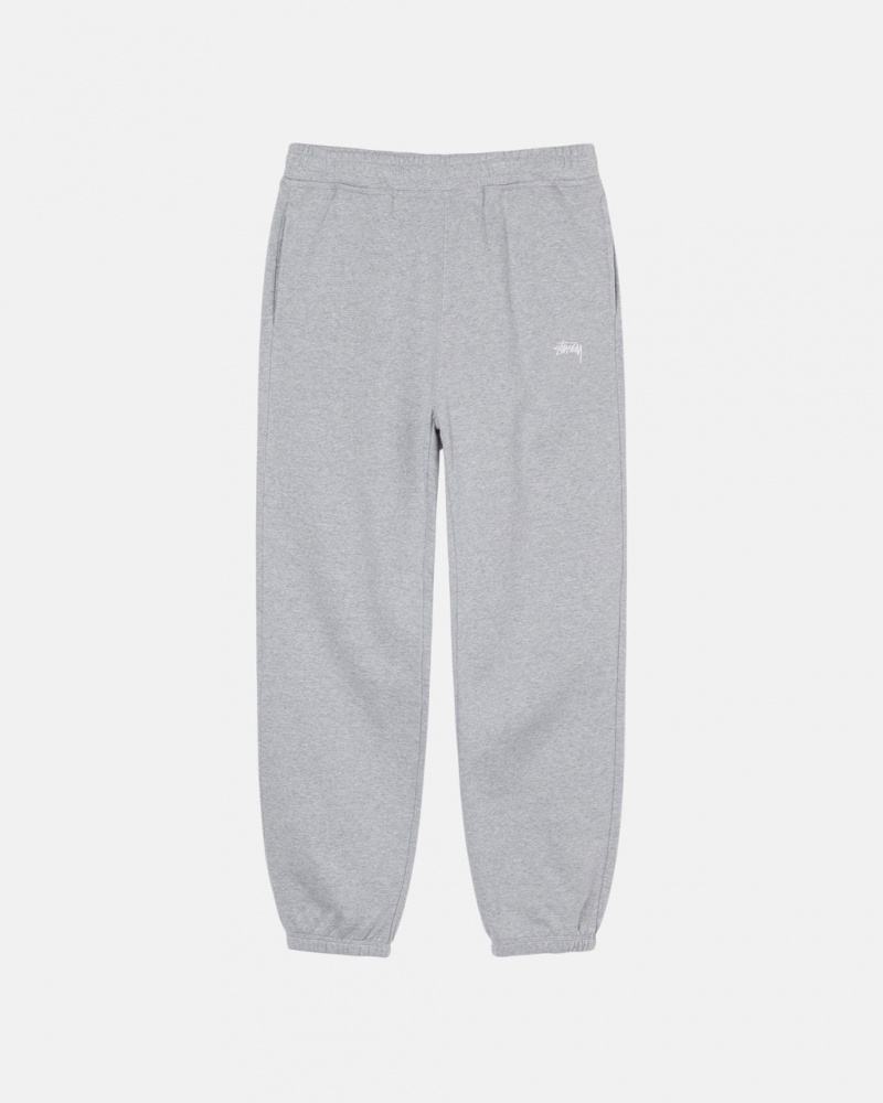 Grey Men\'s Stussy Stock Logo Sweatpants Philippines | TUL-4512