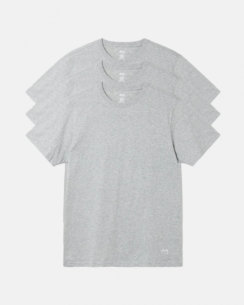 Grey Men\'s Stussy Stussy Undershirt Shirts Philippines | OBB-9481