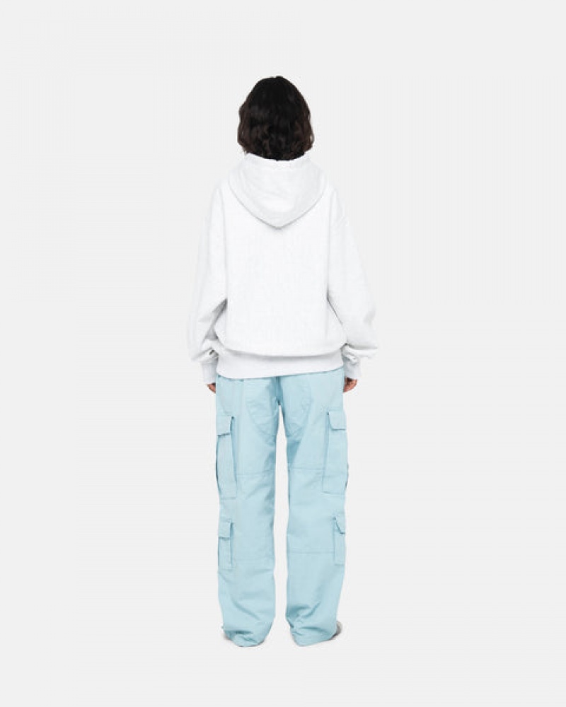 Grey Women's Stussy Basic Applique Hoodie Philippines | PLQ-6466