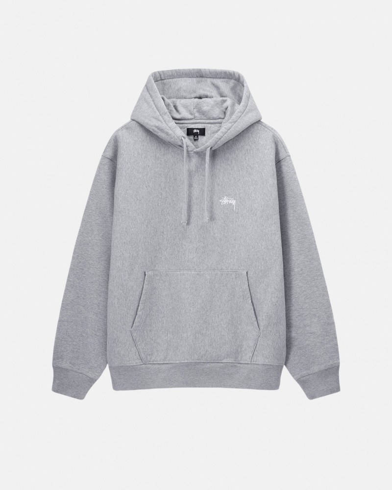 Grey Women\'s Stussy Stock Logo Hoodie Philippines | WNS-3046