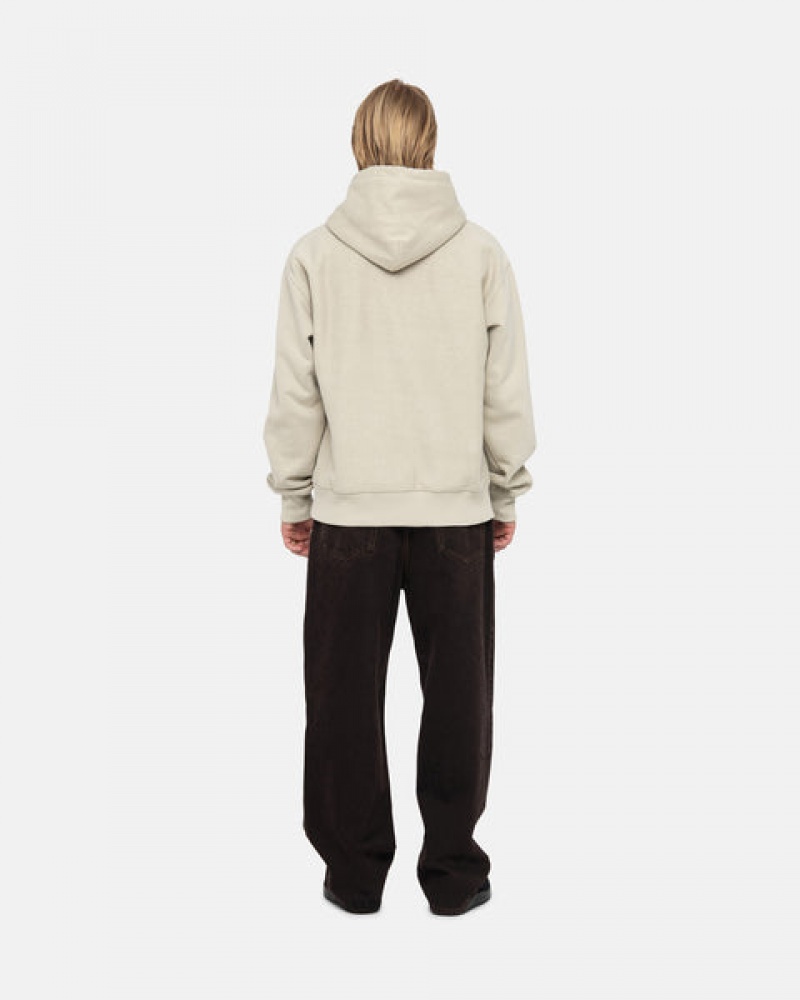 Khaki Women's Stussy Basic Applique Hood Sweatshirts Philippines | WEF-8558