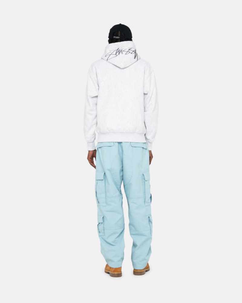 Light Blue Men's Stussy Surplus Cargo Ripstop Pants Philippines | YCX-4952