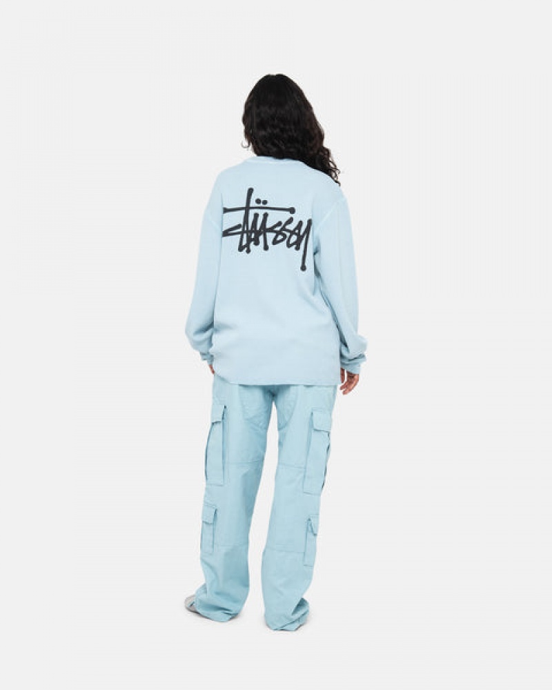 Light Blue Women's Stussy Basic Stock Ls Thermal Tops Philippines | CQC-8309