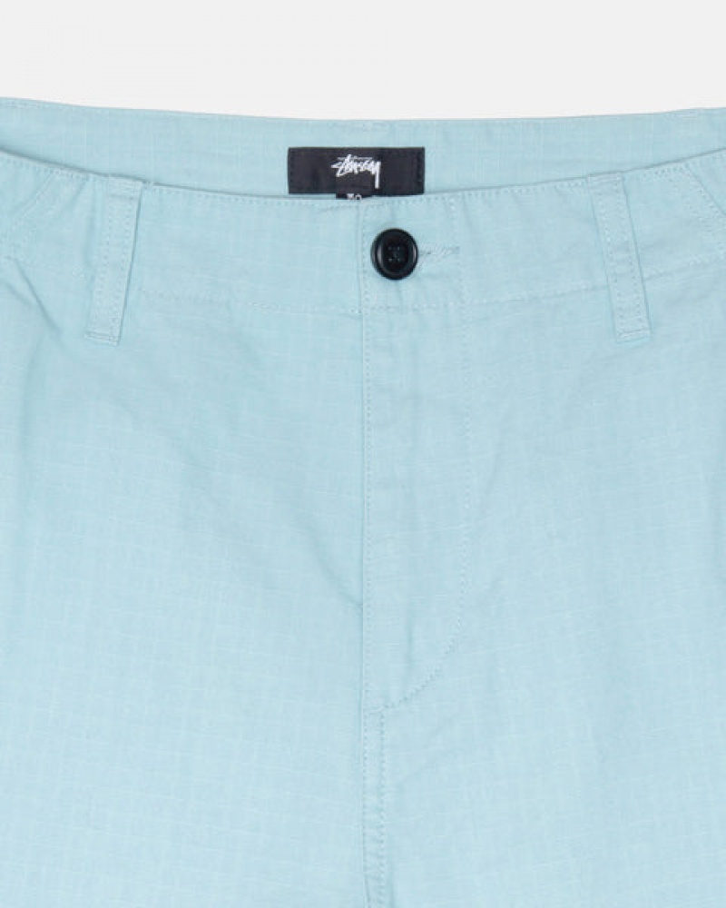 Light Blue Women's Stussy Surplus Cargo Ripstop Pants Philippines | RTB-6586