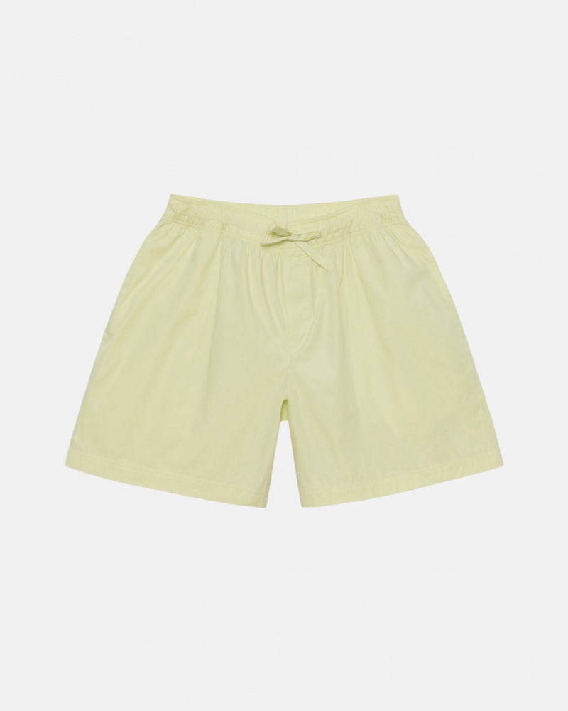 Light Green Men\'s Stussy Tekla Poplin Pyjama Shorts Philippines | CGL-8667