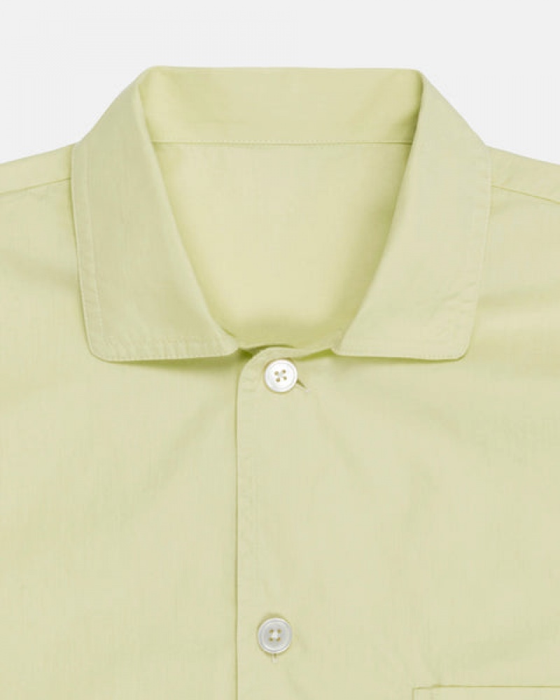 Light Green Men's Stussy Tekla Poplin Pyjama Shirts Philippines | BJO-0872