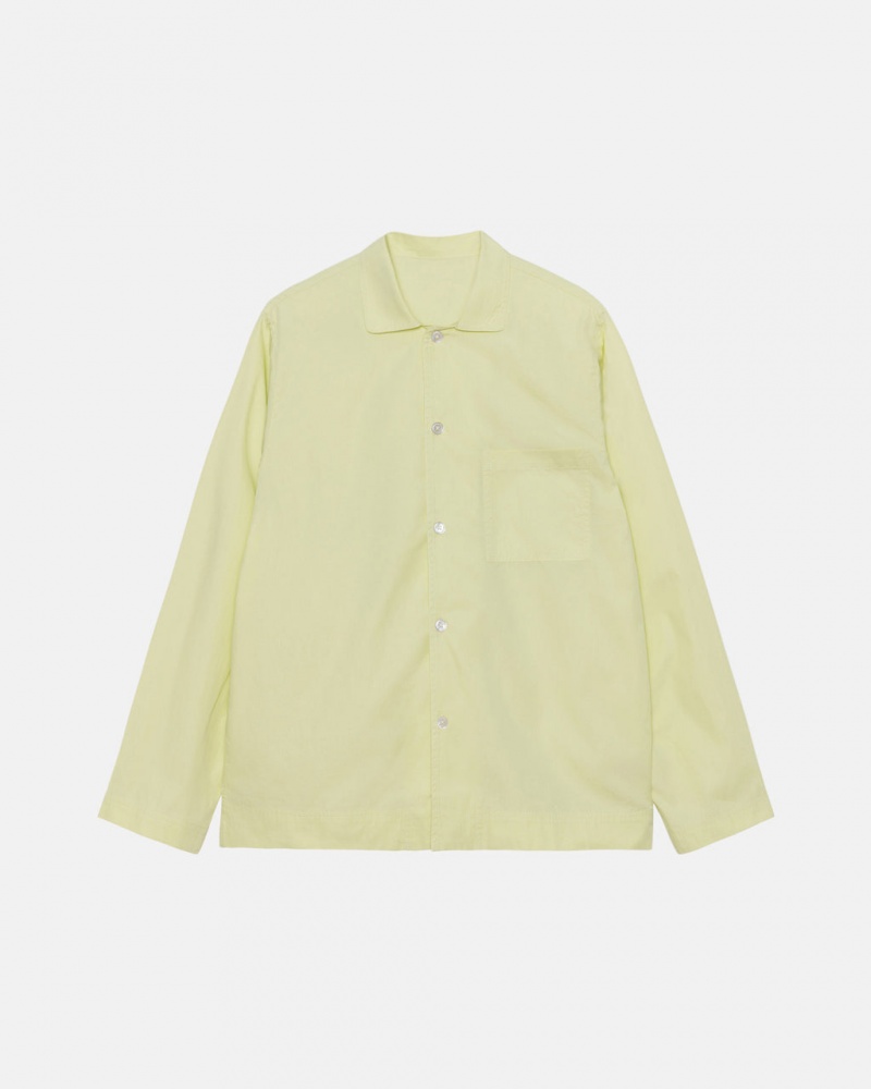 Light Green Men\'s Stussy Tekla Poplin Pyjama Shirts Philippines | BJO-0872