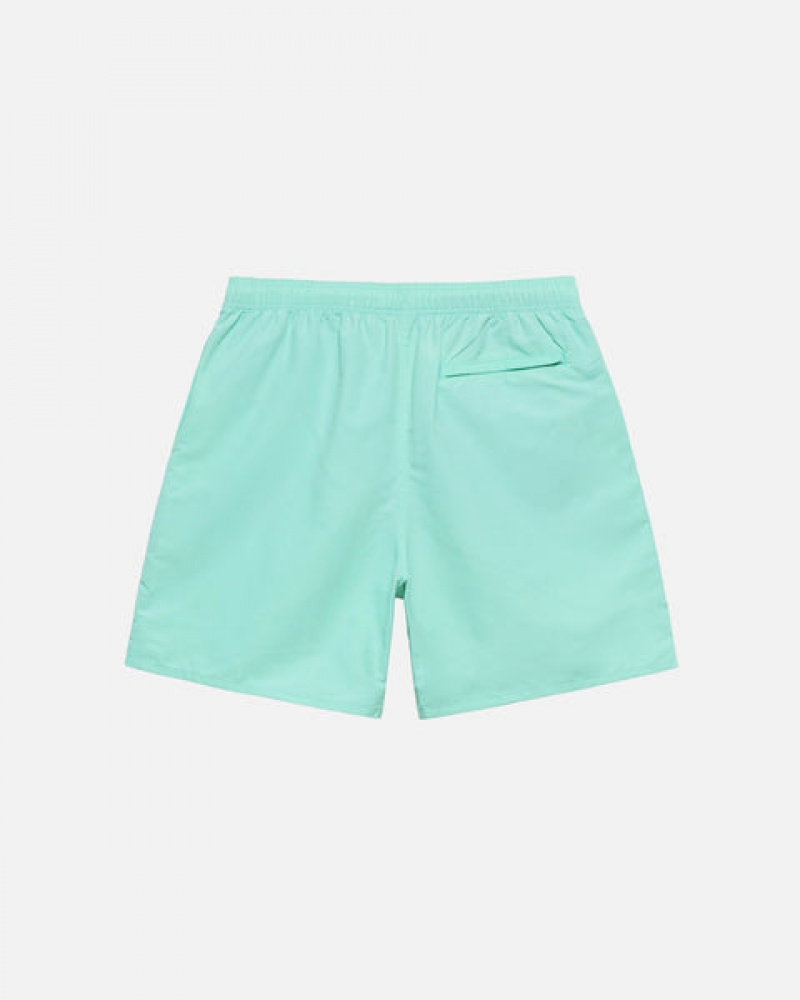 Light Turquoise Men's Stussy Stock Water Short Swimwear Philippines | DVI-6900