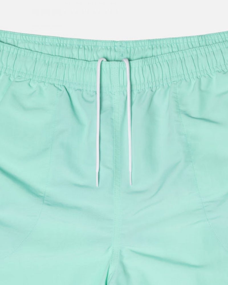 Light Turquoise Men's Stussy Stock Water Short Swimwear Philippines | DVI-6900