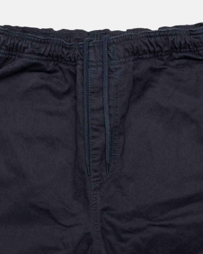 Navy Men's Stussy Brushed Beach Shorts Philippines | MZQ-2849