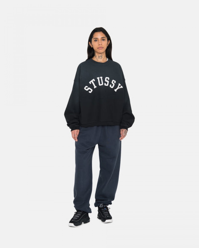 Navy Men's Stussy Overdyed Stock Logo Sweatpants Philippines | NYK-5966