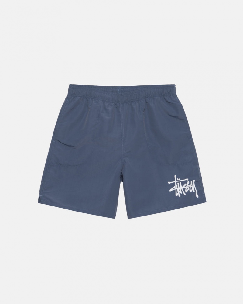 Navy Men\'s Stussy Water Short Big Basic Shorts Philippines | XIZ-9056