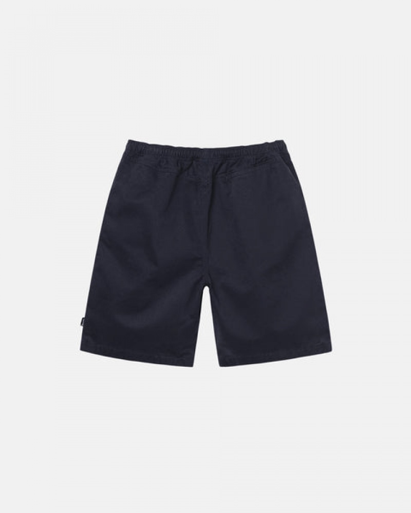 Navy Women's Stussy Brushed Beach Shorts Philippines | ASM-0869