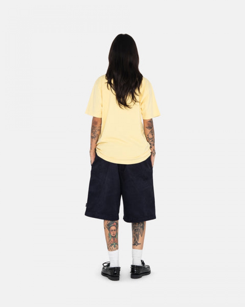 Navy Women's Stussy Brushed Beach Shorts Philippines | ASM-0869