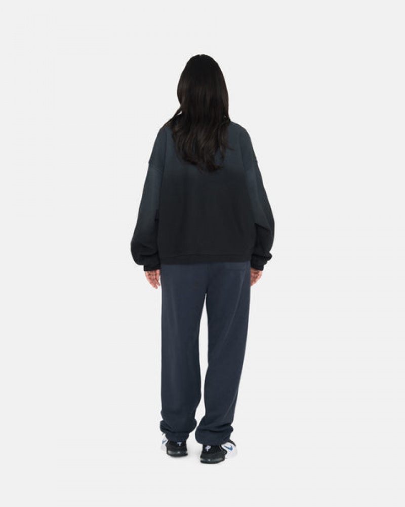 Navy Women's Stussy Overdyed Stock Logo Sweatpants Philippines | KLE-9708