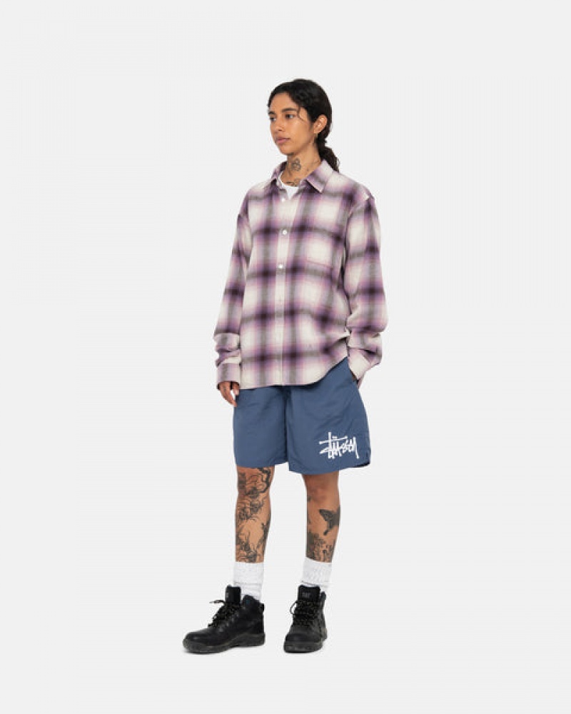 Navy Women's Stussy Water Short Big Basic Shorts Philippines | CXK-6663