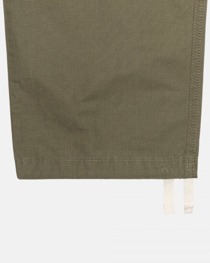 Olive Men's Stussy Ripstop Cargo Beach Pants Philippines | BDV-8988