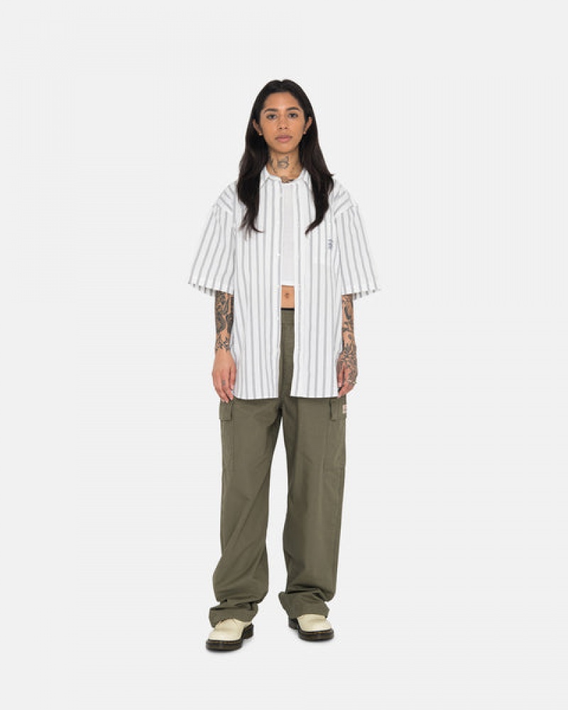 Olive Men's Stussy Ripstop Cargo Beach Pants Philippines | BDV-8988