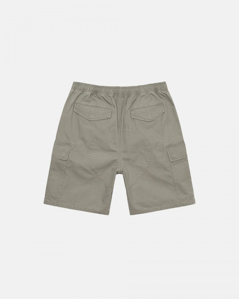 Olive Men's Stussy Ripstop Cargo Beach Shorts Philippines | NOZ-3270