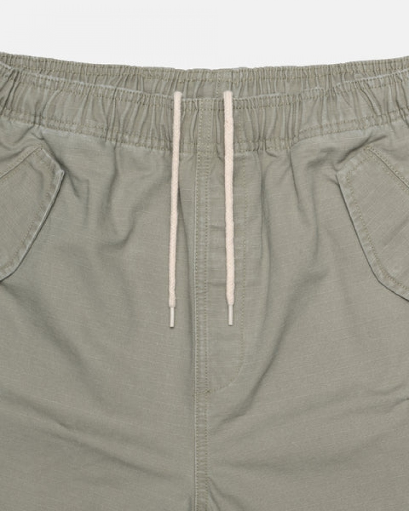 Olive Men's Stussy Ripstop Cargo Beach Shorts Philippines | NOZ-3270