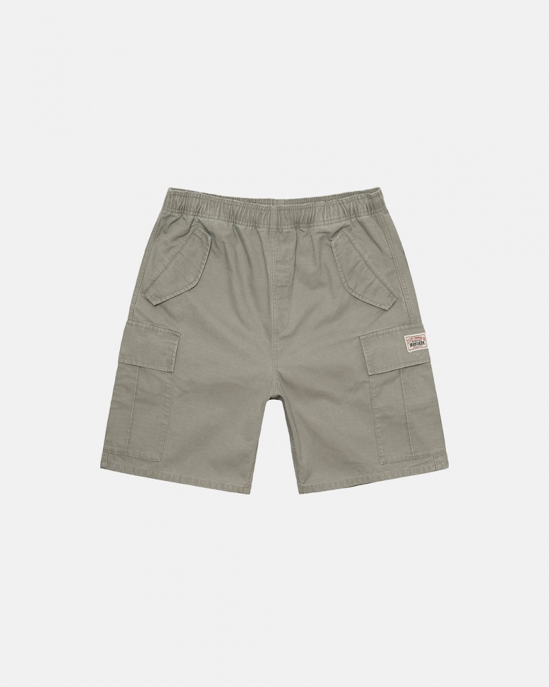 Olive Men\'s Stussy Ripstop Cargo Beach Shorts Philippines | NOZ-3270