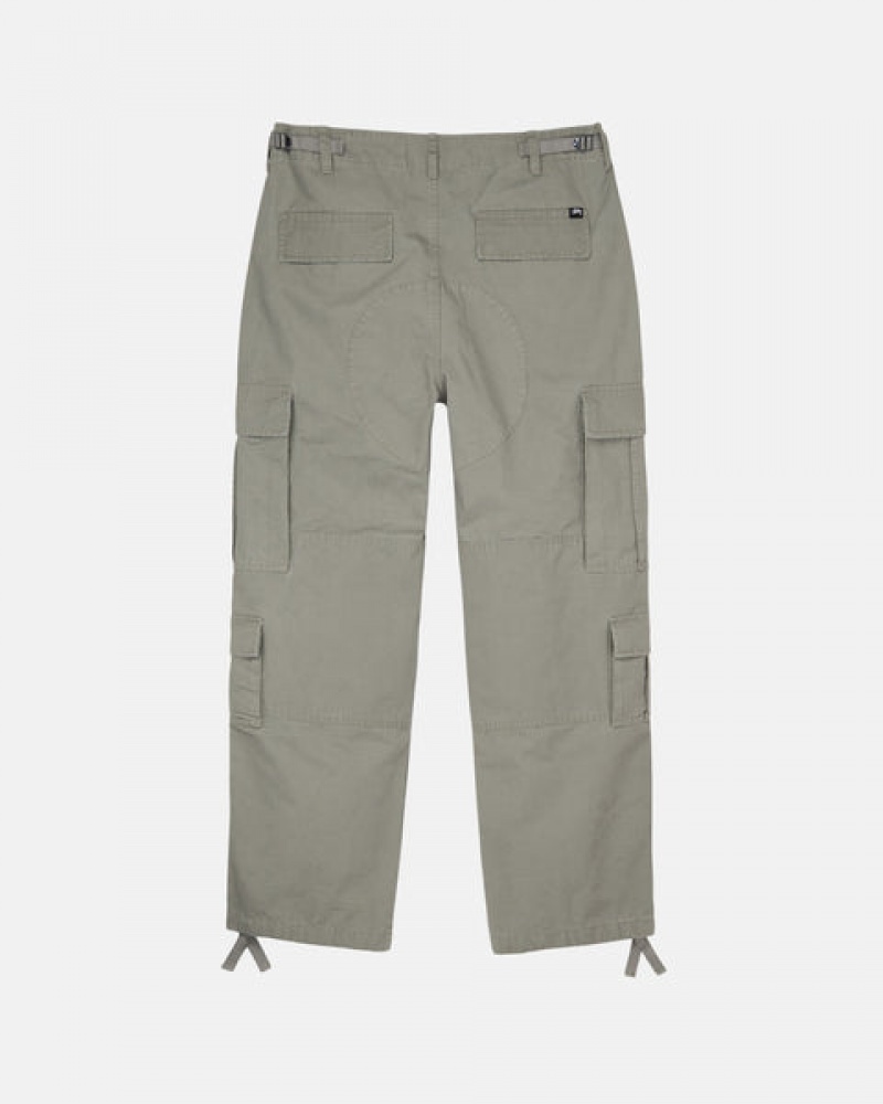 Olive Men's Stussy Surplus Cargo Ripstop Pants Philippines | XCT-8024