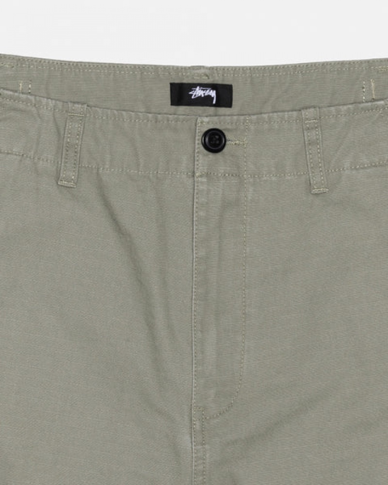 Olive Men's Stussy Surplus Cargo Ripstop Pants Philippines | XCT-8024