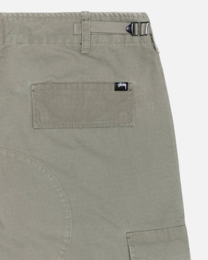 Olive Men's Stussy Surplus Cargo Ripstop Pants Philippines | XCT-8024