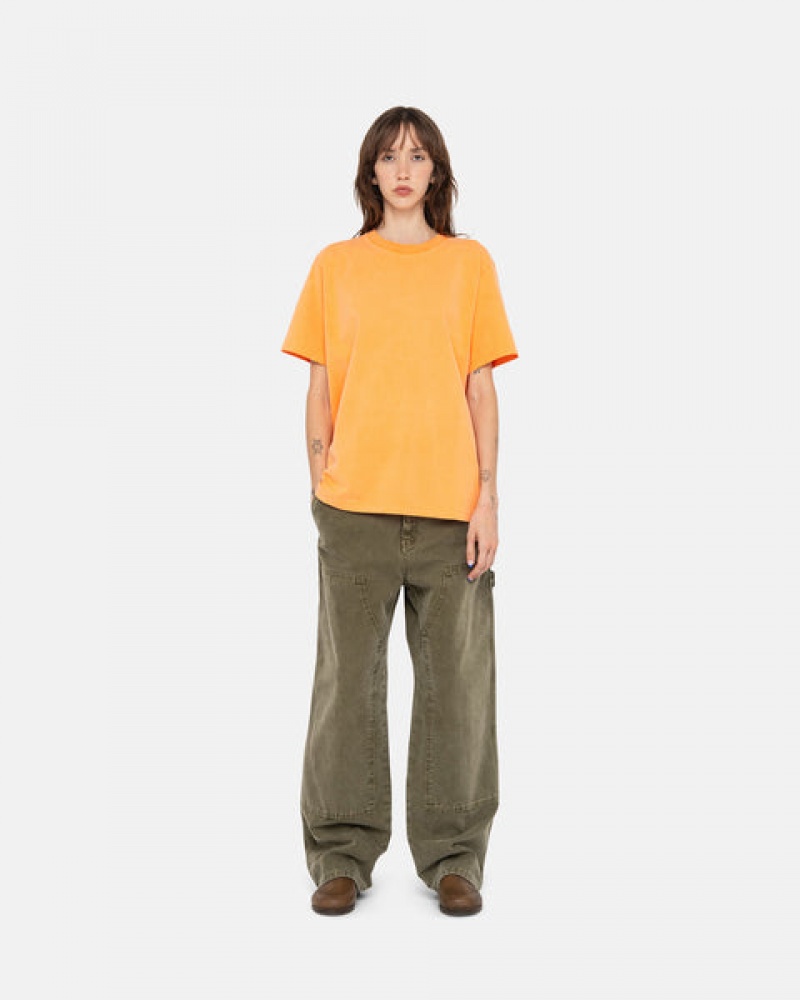 Olive Men's Stussy Work Pant Canvas Pants Philippines | AJO-9534